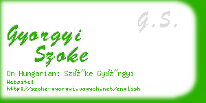 gyorgyi szoke business card
